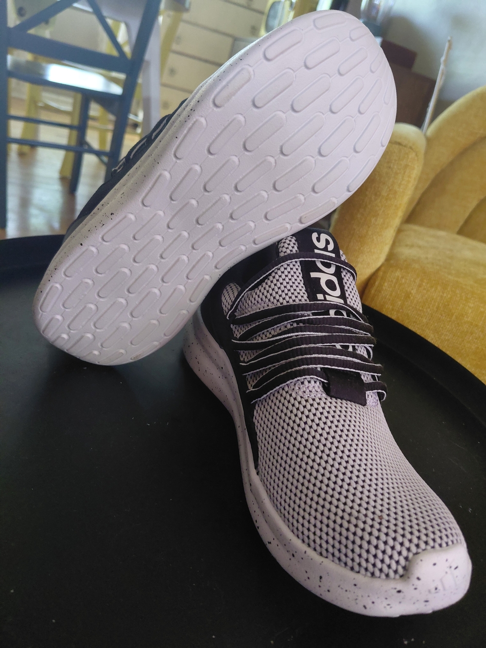 Adidas Lightweight Black and White Knit Sneaker